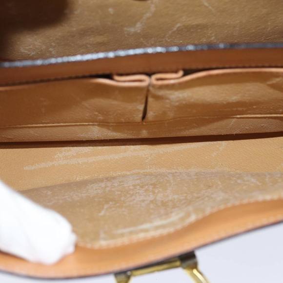 CELINE Macadam Canvas Hand Bag PVC Leather Brown Gold Auth bs16599 - Picture 10 of 16